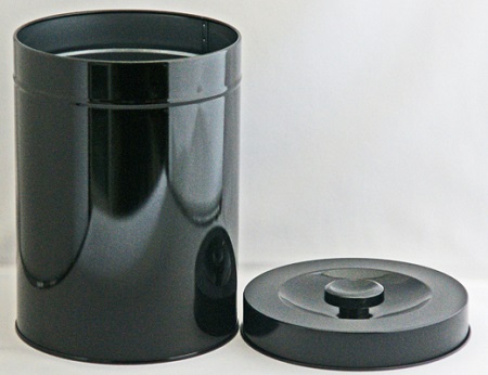 茶缶黒色1ｋｇ茶筒